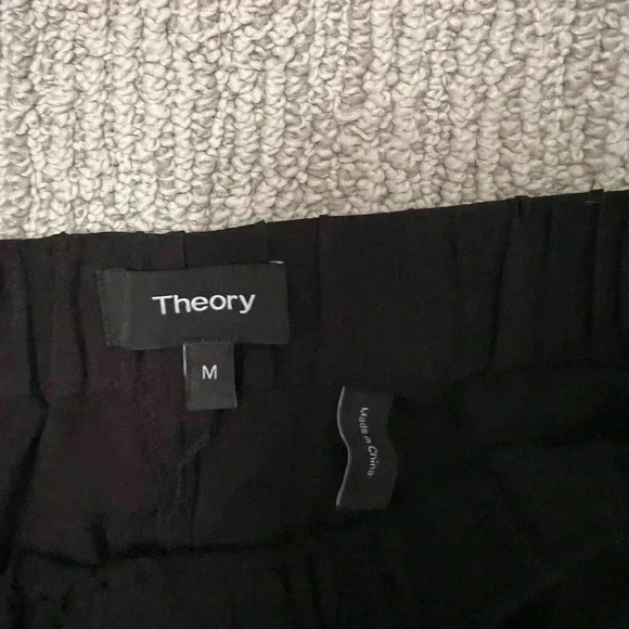 MEDIUM THEORY ALKES GHOST CREPE EYELET MEDIUM BLACK CROCHET ANKLE LEG PANTS - Picture 8 of 9